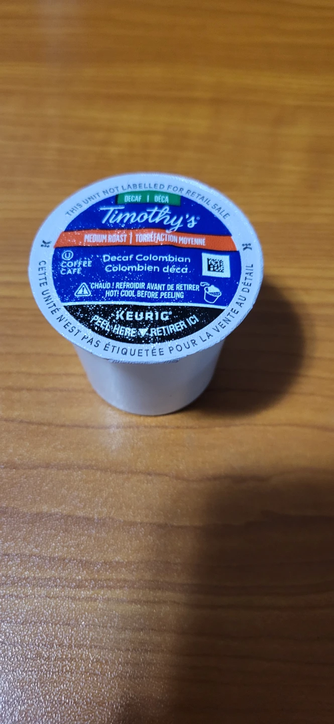 Timothy's Decaf Colombian Medium Roast K-Cup