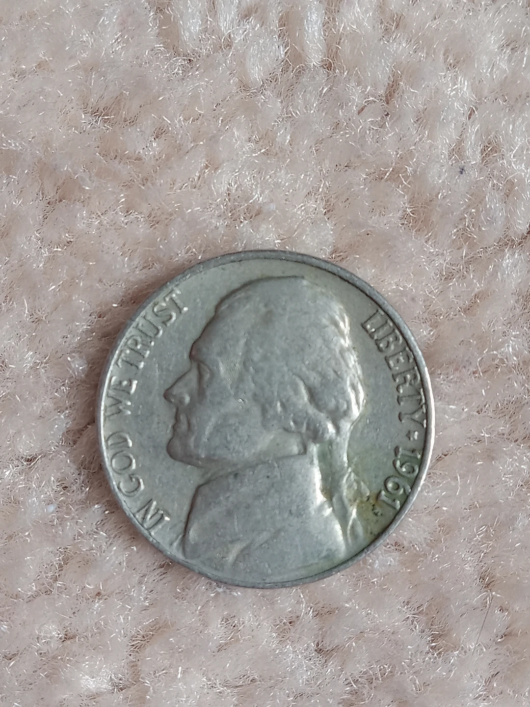 1961 Jefferson Five Cent Coin