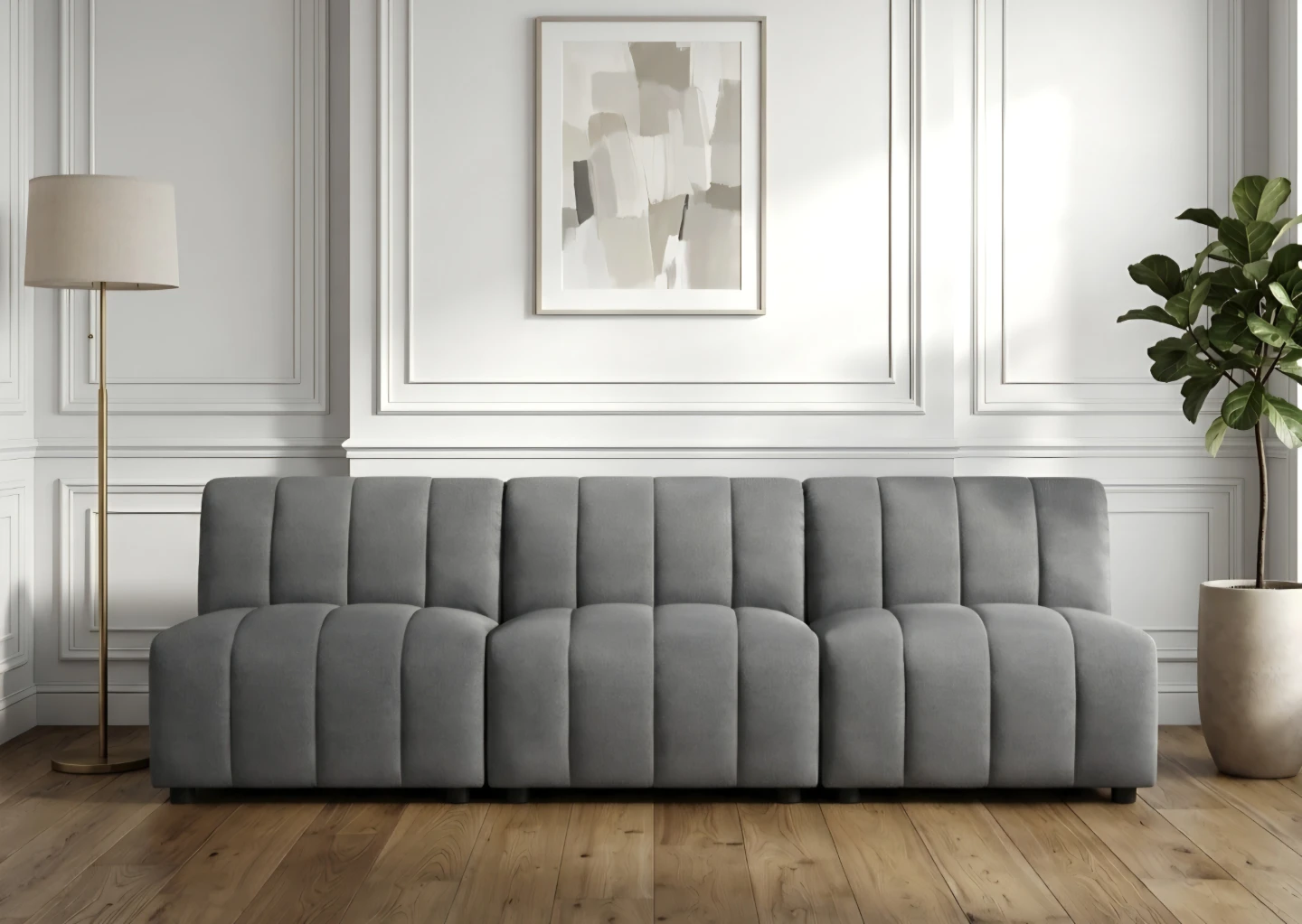 Brand New in Box Moes "Lyric" Modular Grey Slipper Chair(s) - photo 2