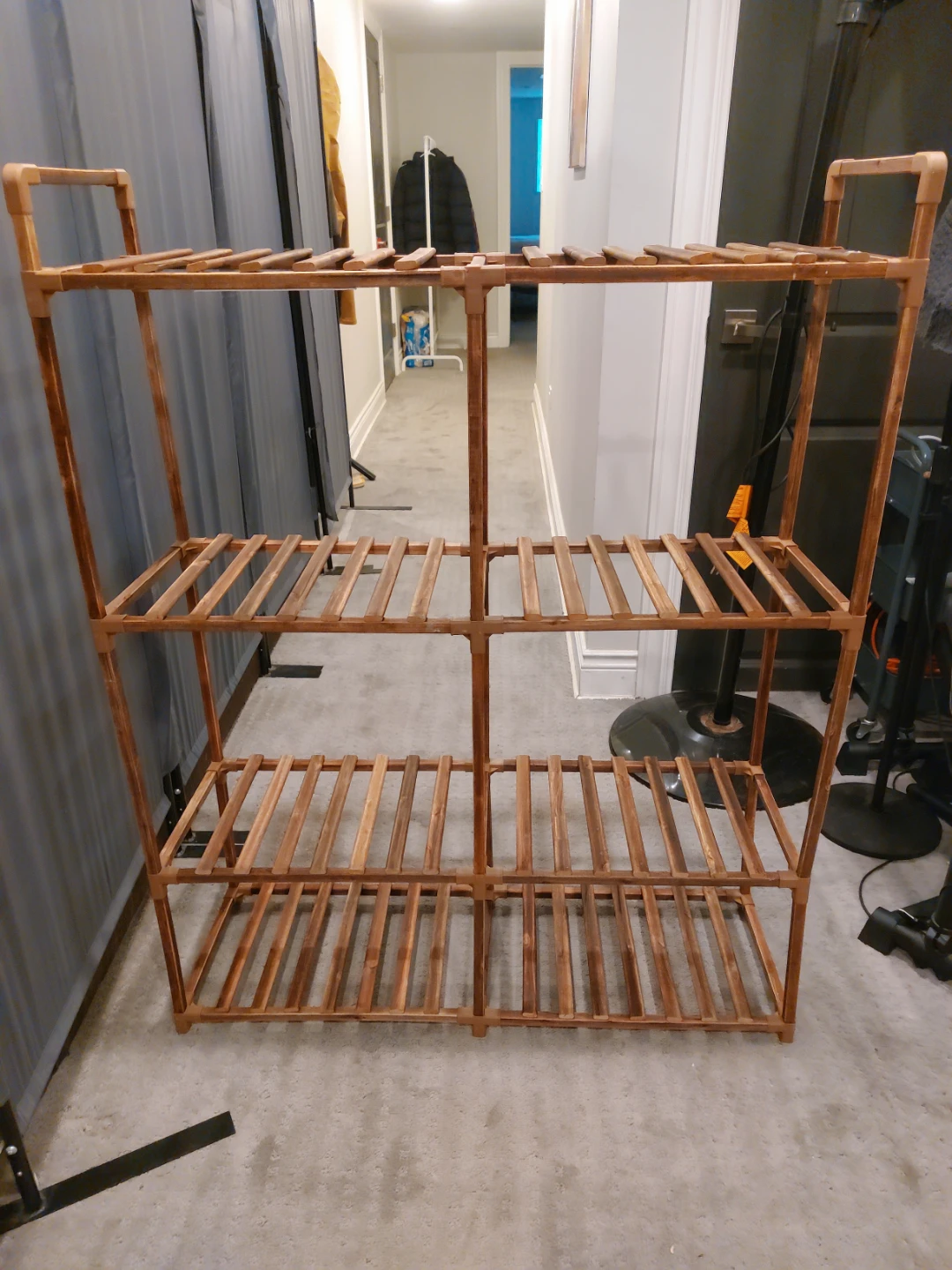 Wooden 4-Tier Shelf Rack