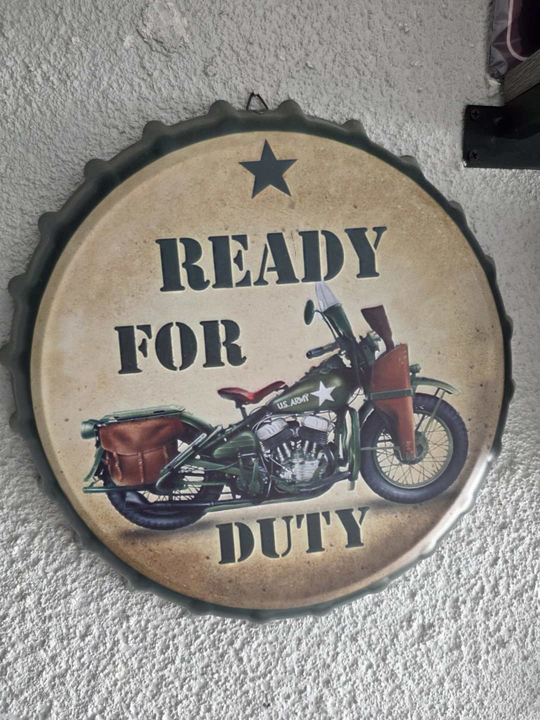 Ready for Duty U.S. Army Motorcycle Tin Sign - photo 2
