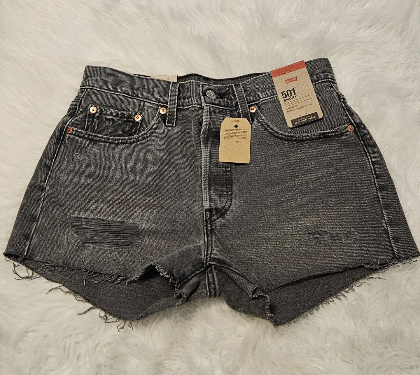 Levi's Women's 501 Grey Denim Short 28