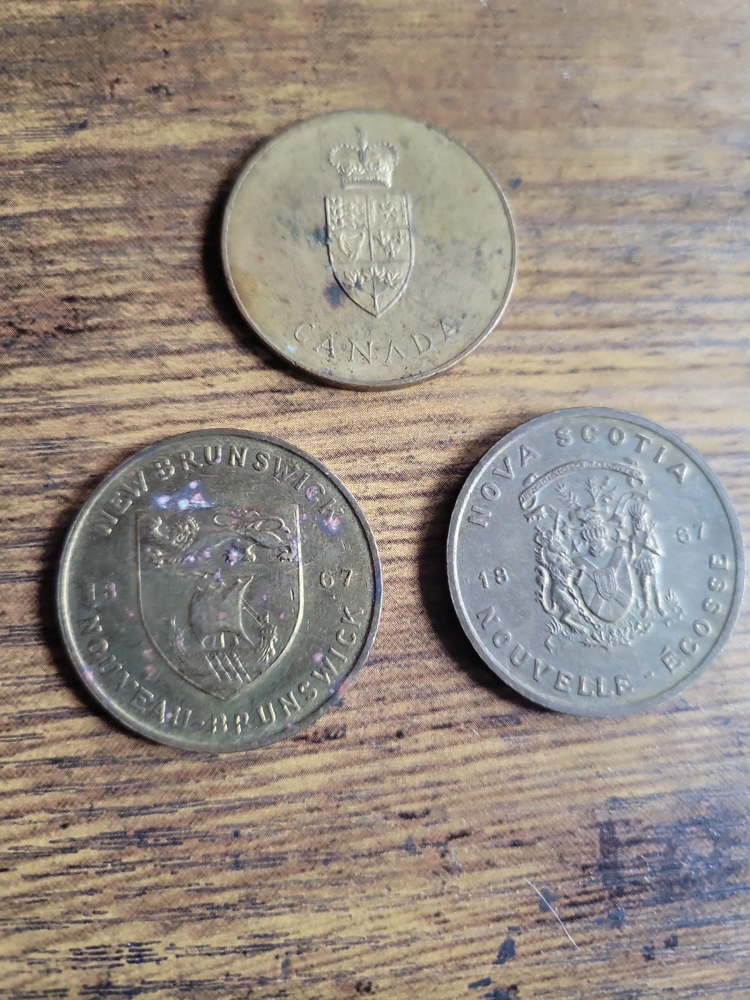 Canadian Souvenir Medallions - NB & NS Canada