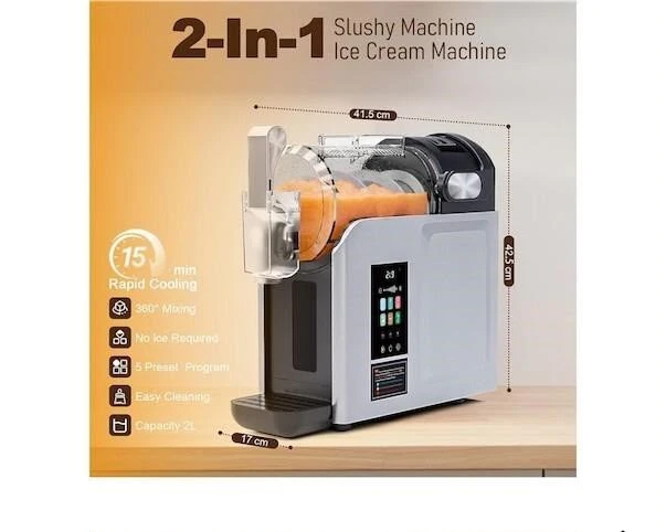 2-in-1 Slushy and Ice Cream Machine