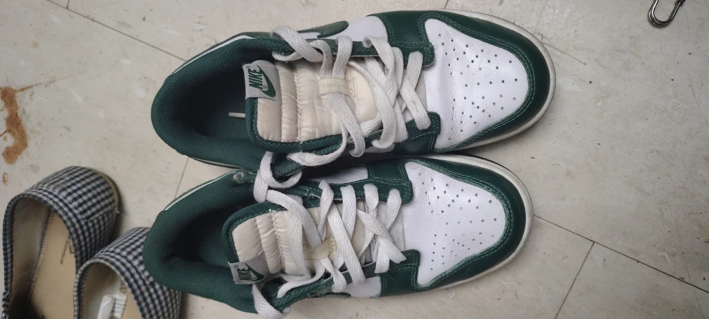 Nike Dunk Low Green White Sneakers