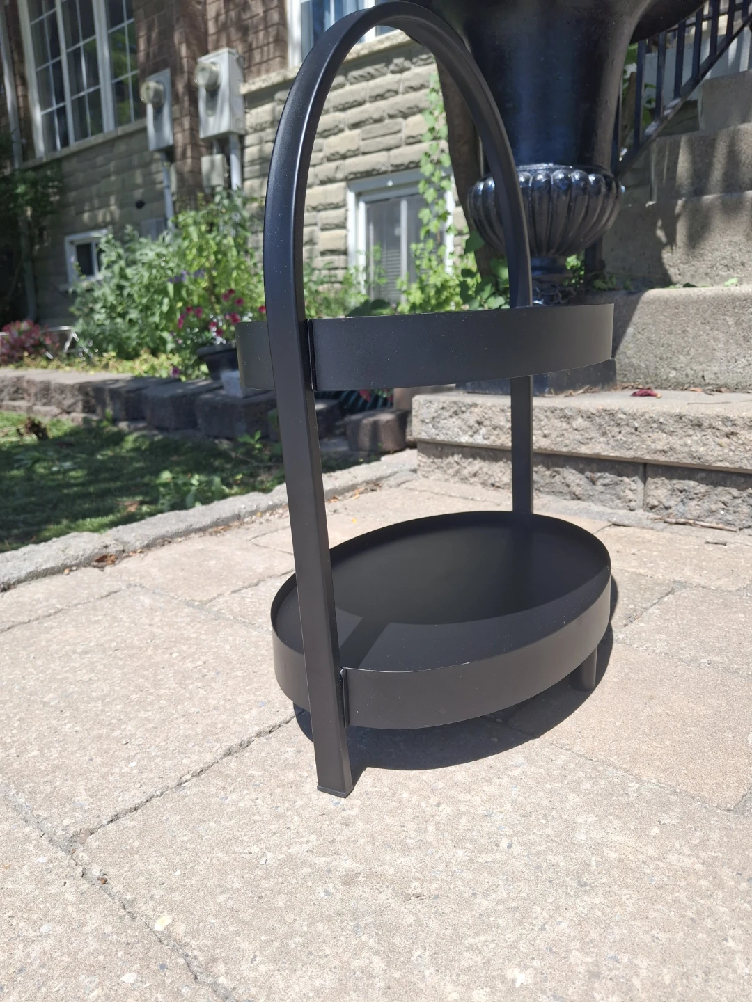 Black Metal 2-Tier Serving Tray - photo 4