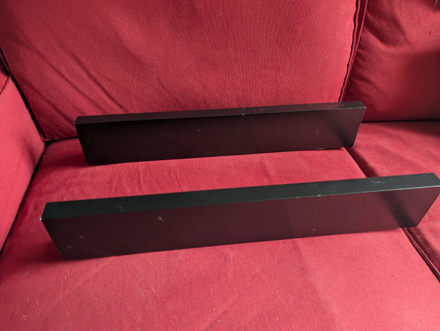 2 Black IKEA Shelves (Ribba) - photo 2