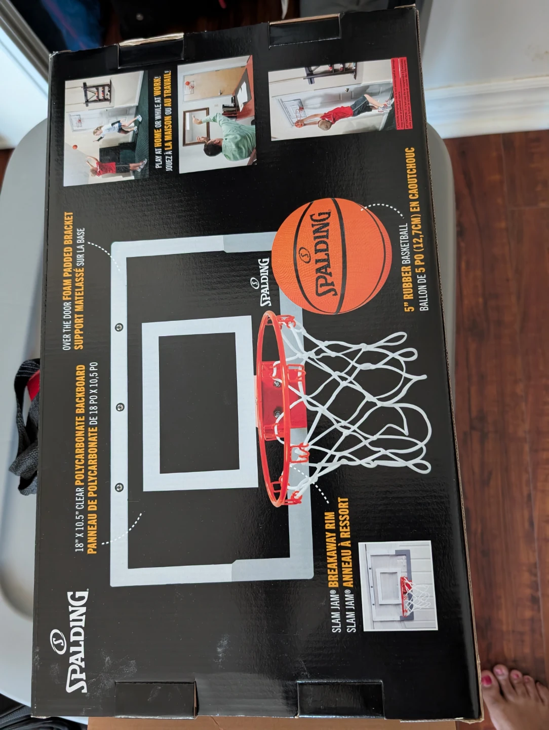 Spalding Slam Jam Breakaway Rim Over the Door Basketball Hoop