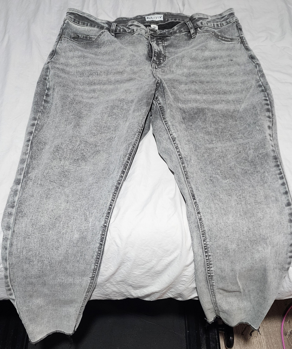AVA & VIV Gray Acid Wash Jeans Size 18W - photo 3