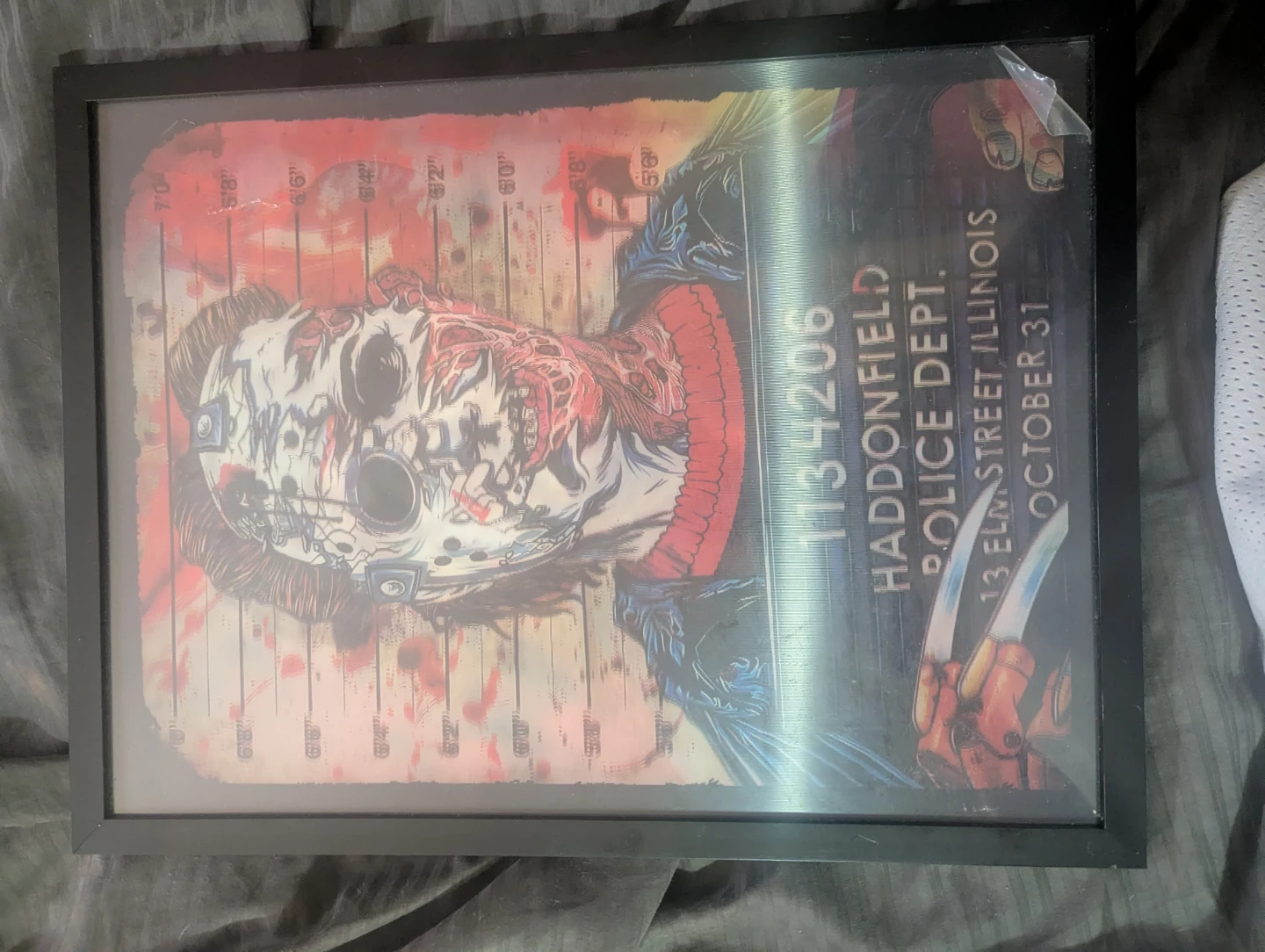 Framed Lenticular Horror Movie Poster - Freddy vs Jason