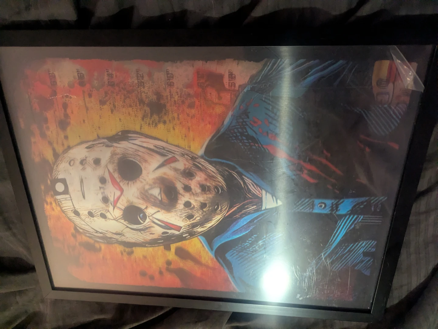 Framed Lenticular Horror Movie Poster - Freddy vs Jason - photo 3
