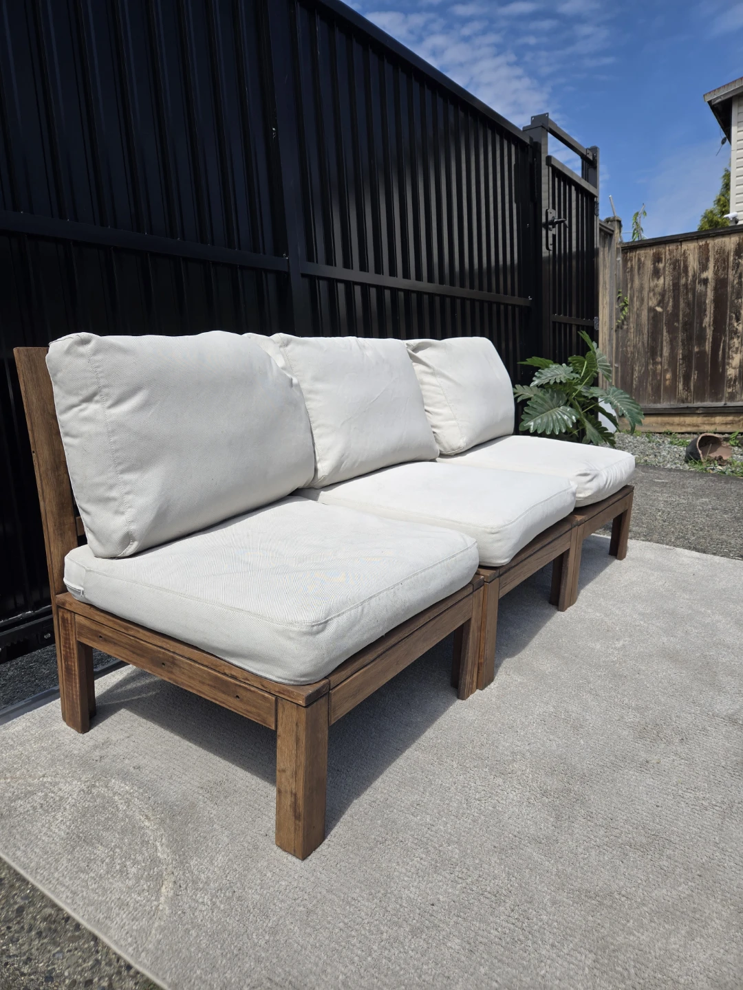 Newly sanded stained ikea applaro lounge chairs w cushions