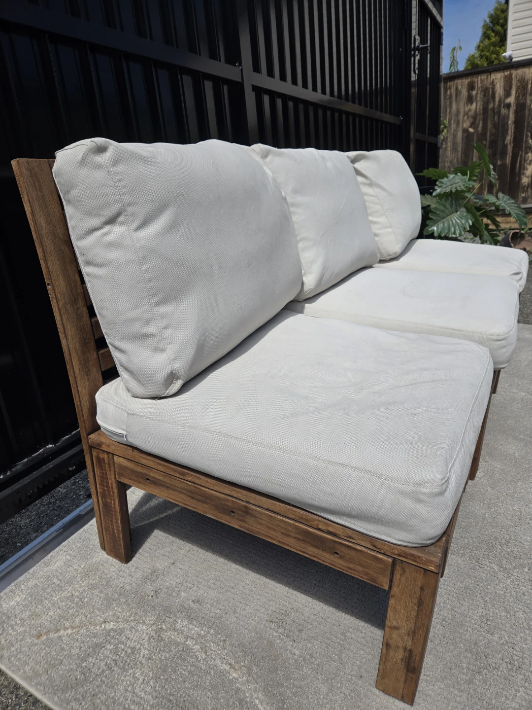 Newly sanded stained ikea applaro lounge chairs w cushions - photo 2