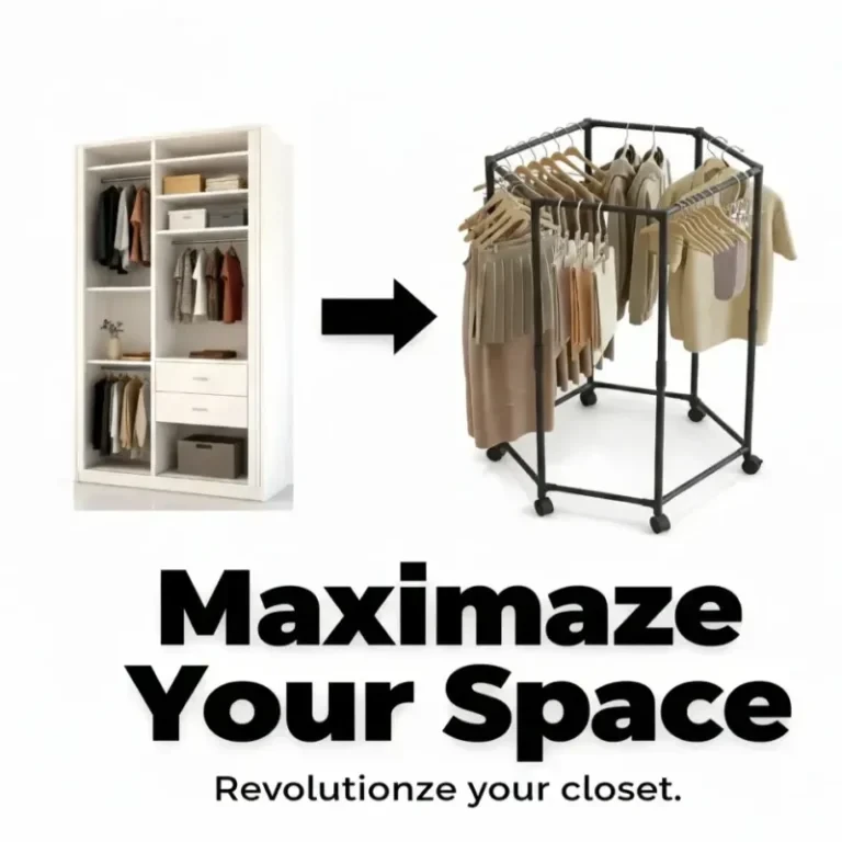 (BRAND NEW) Multiuse Hexagon Dry & Clothes Rack with Wheels - photo 3