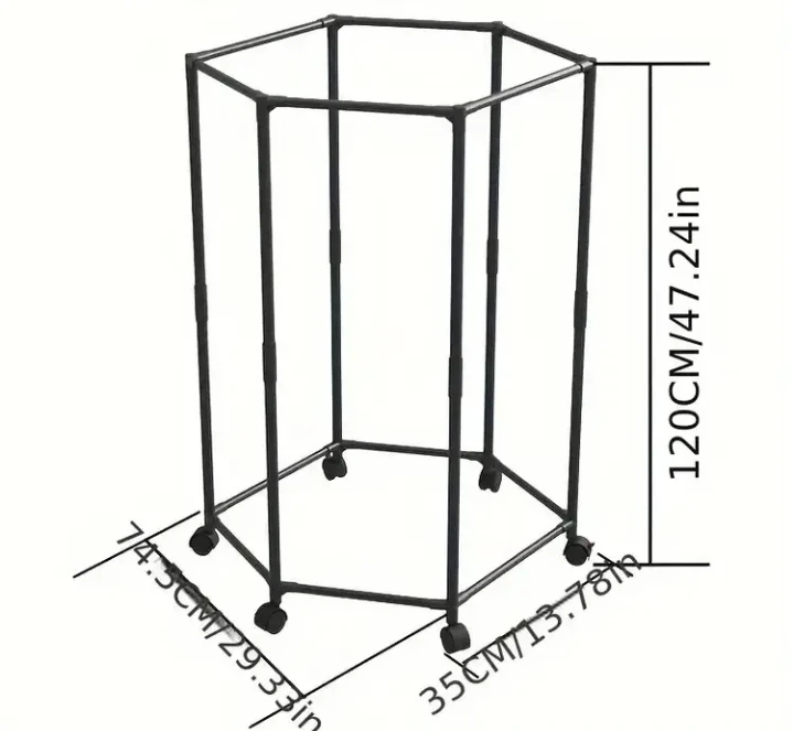(BRAND NEW) Multiuse Hexagon Dry & Clothes Rack with Wheels - photo 4