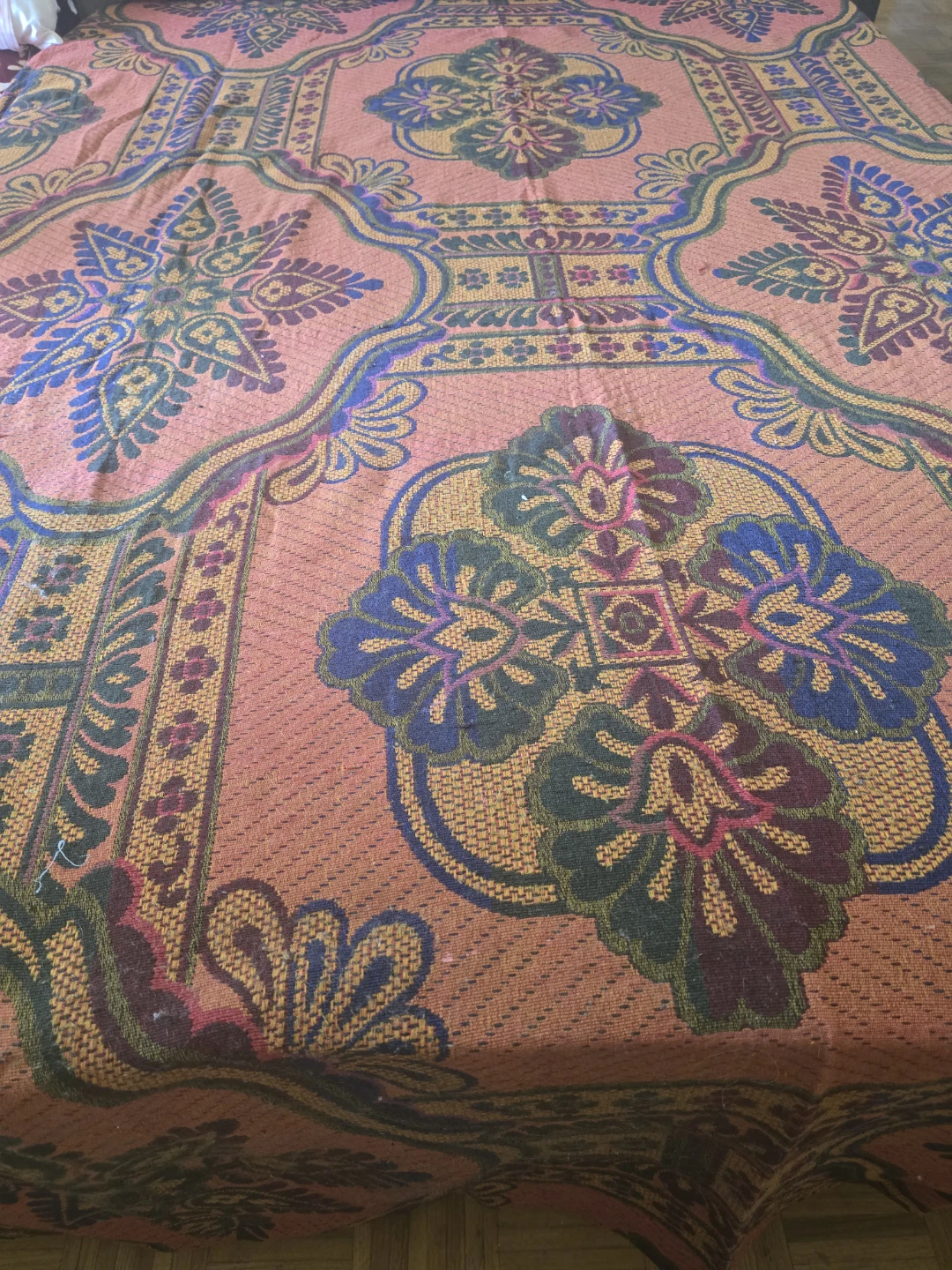 Orange Floral Pattern  bed spread - photo 2