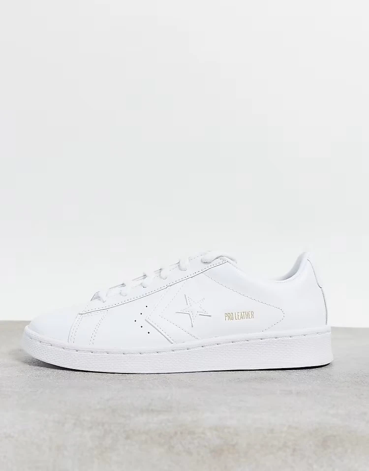 Converse Pro Leather Low Top Sneakers (White, Unisex) - photo 3