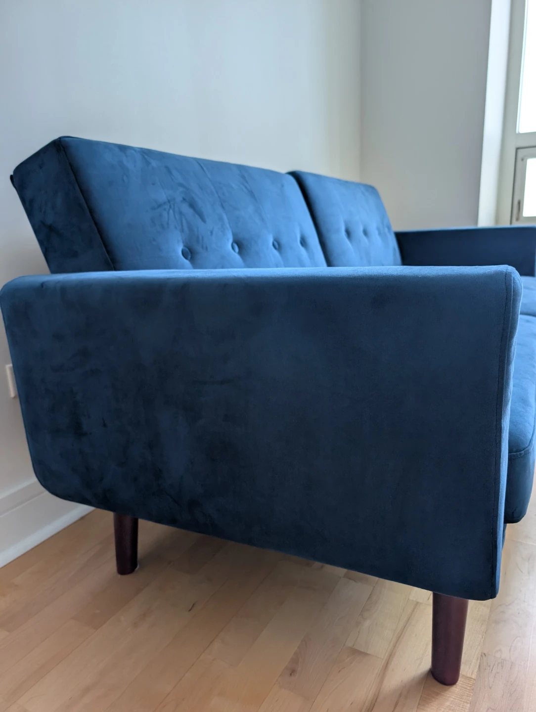 Mid-Century Modern Sofa/ Futon - Velvet - photo 4