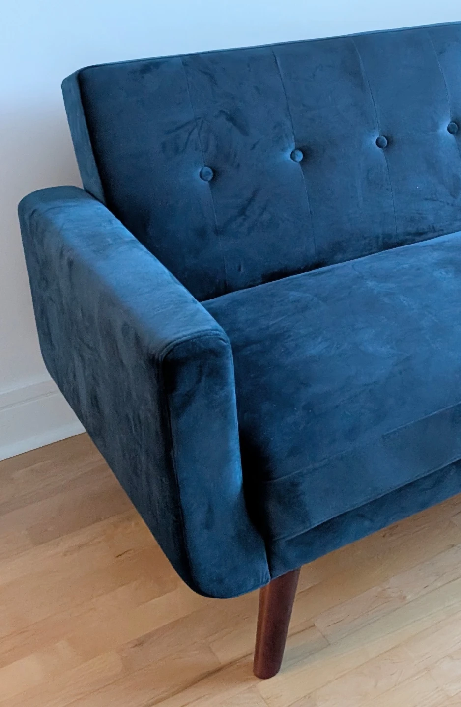 Mid-Century Modern Sofa/ Futon - Velvet - photo 5