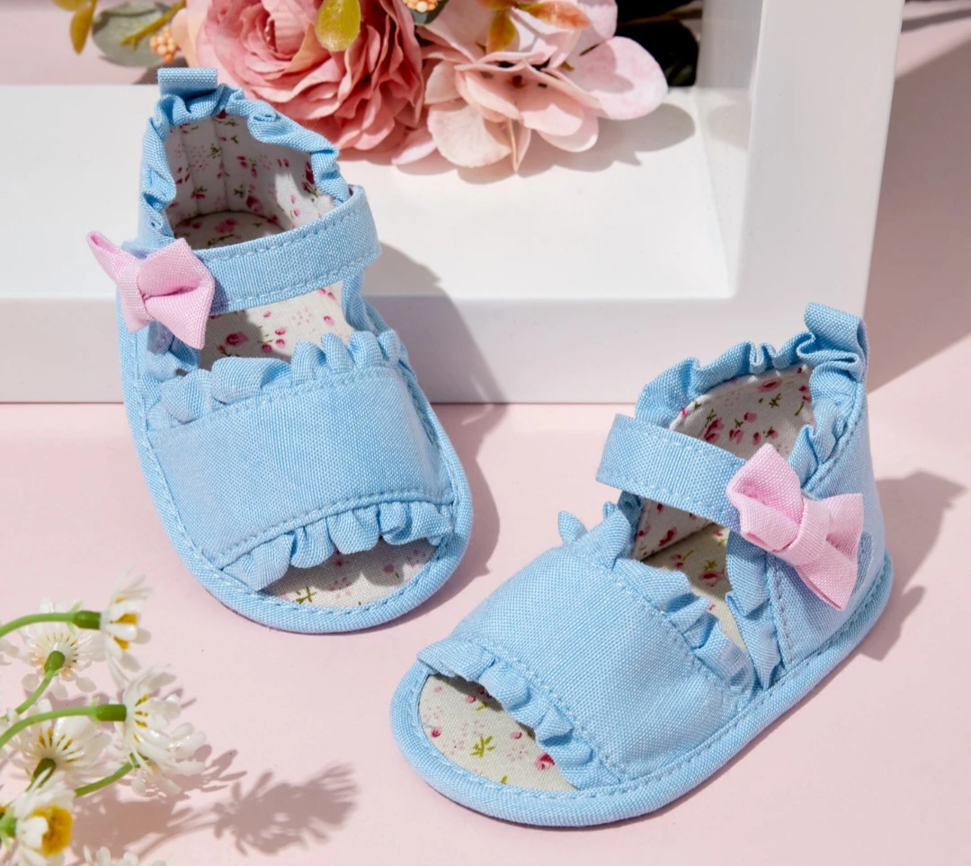 Baby Girls Ruffled Bow Sandals