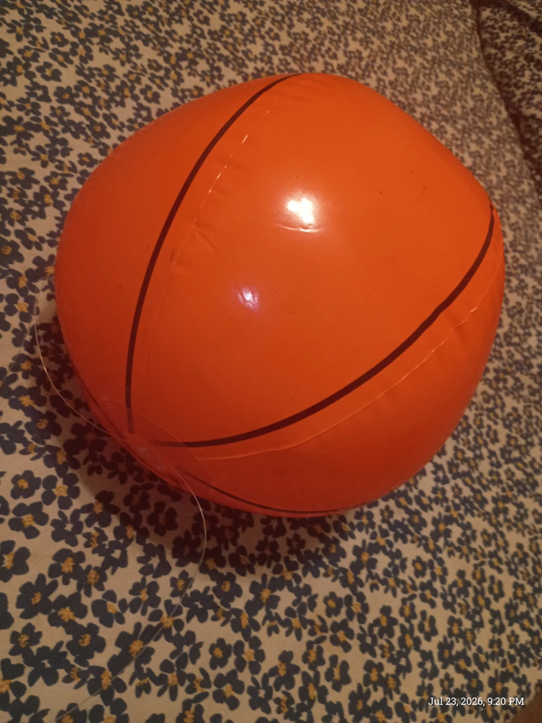 Orange Inflatable Beach Basketball