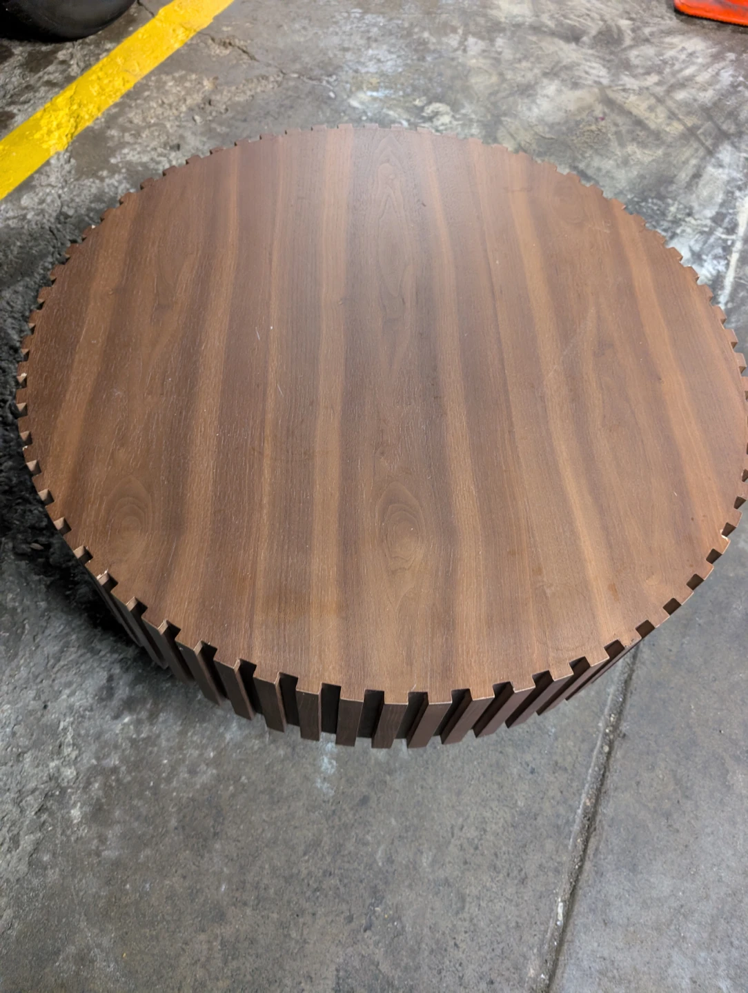 Round Wood Coffee Table - photo 2