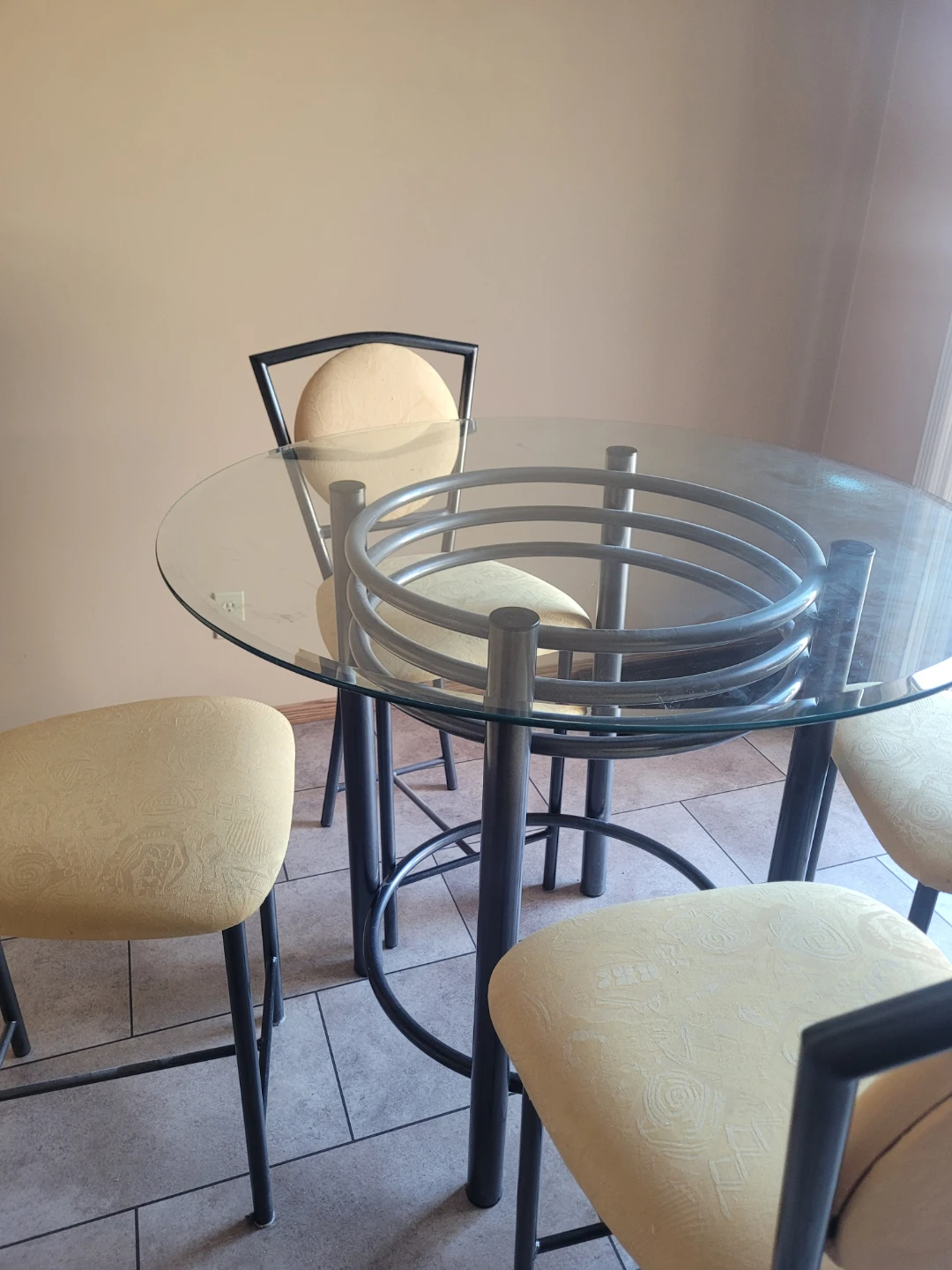 Glass top dining set - photo 3