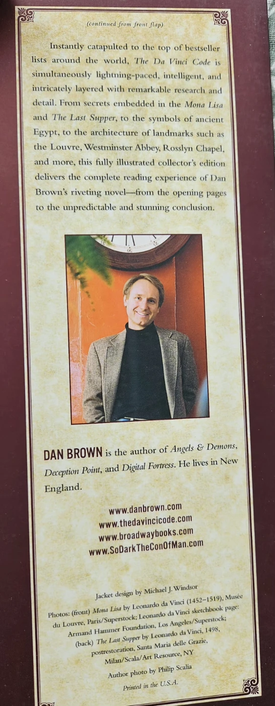 Book- The DA VINCI CODE by Dan Brown - photo 3