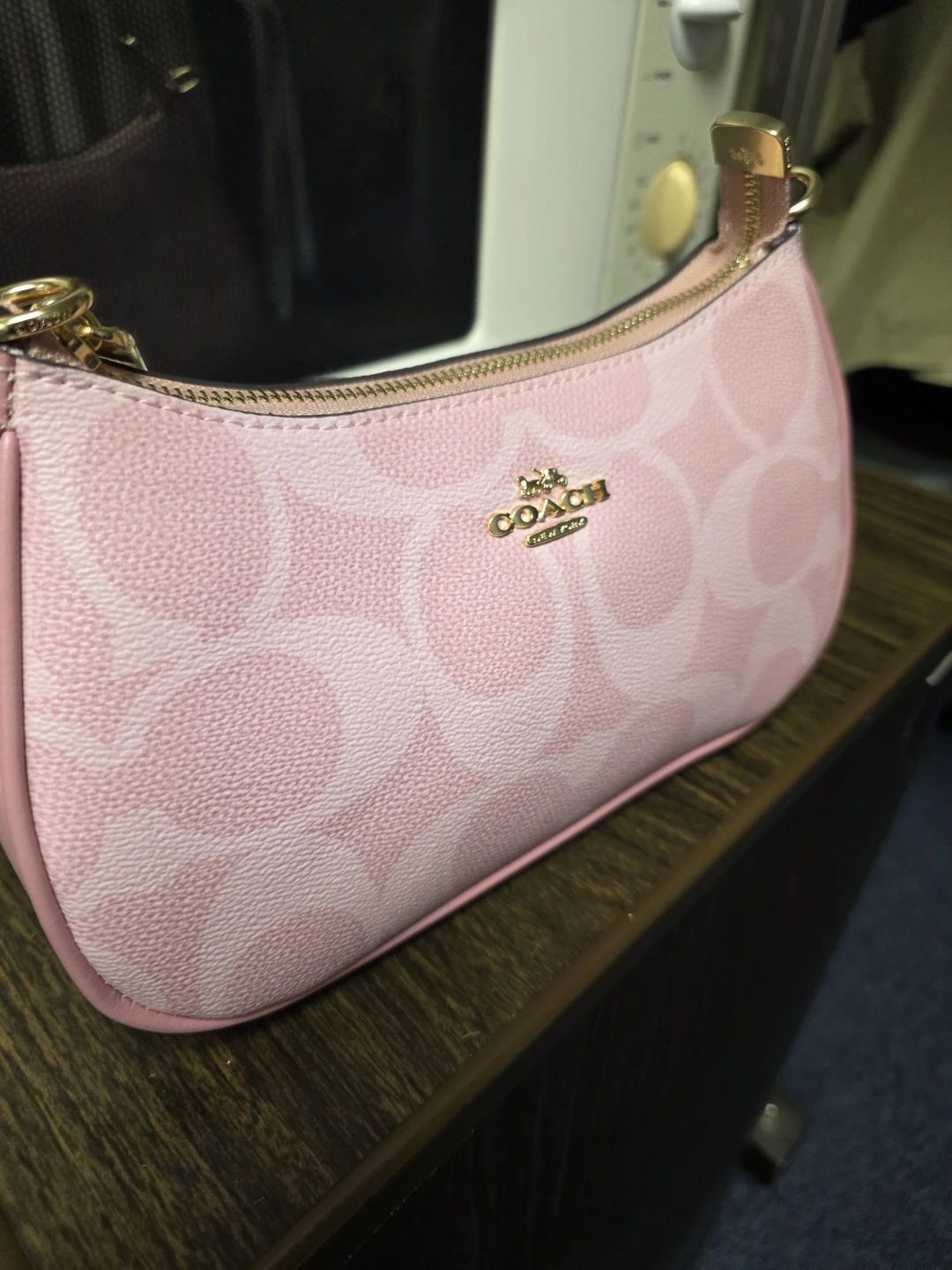 Coach Pink Signature Pattern Wristlet/Clutch Bag - photo 3