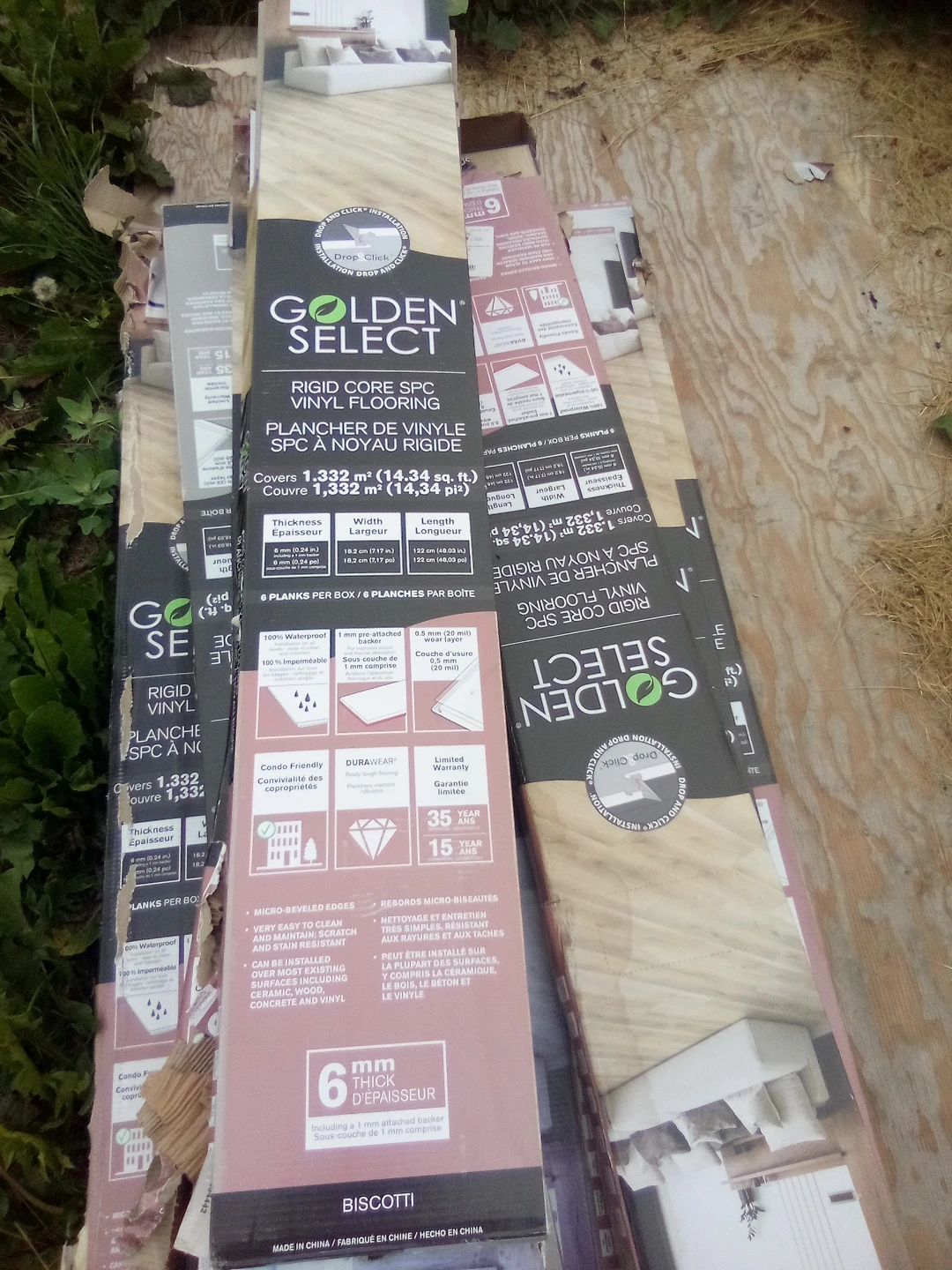 Golden Select Rigid Core SPC Vinyl Flooring - Biscotti