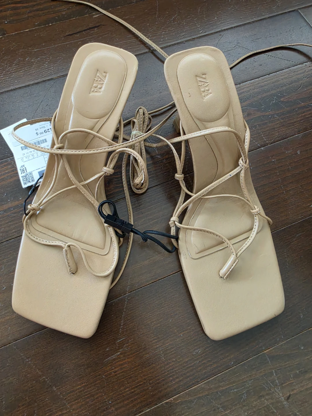 Zara Strappy Heeled Sandals size 7.5