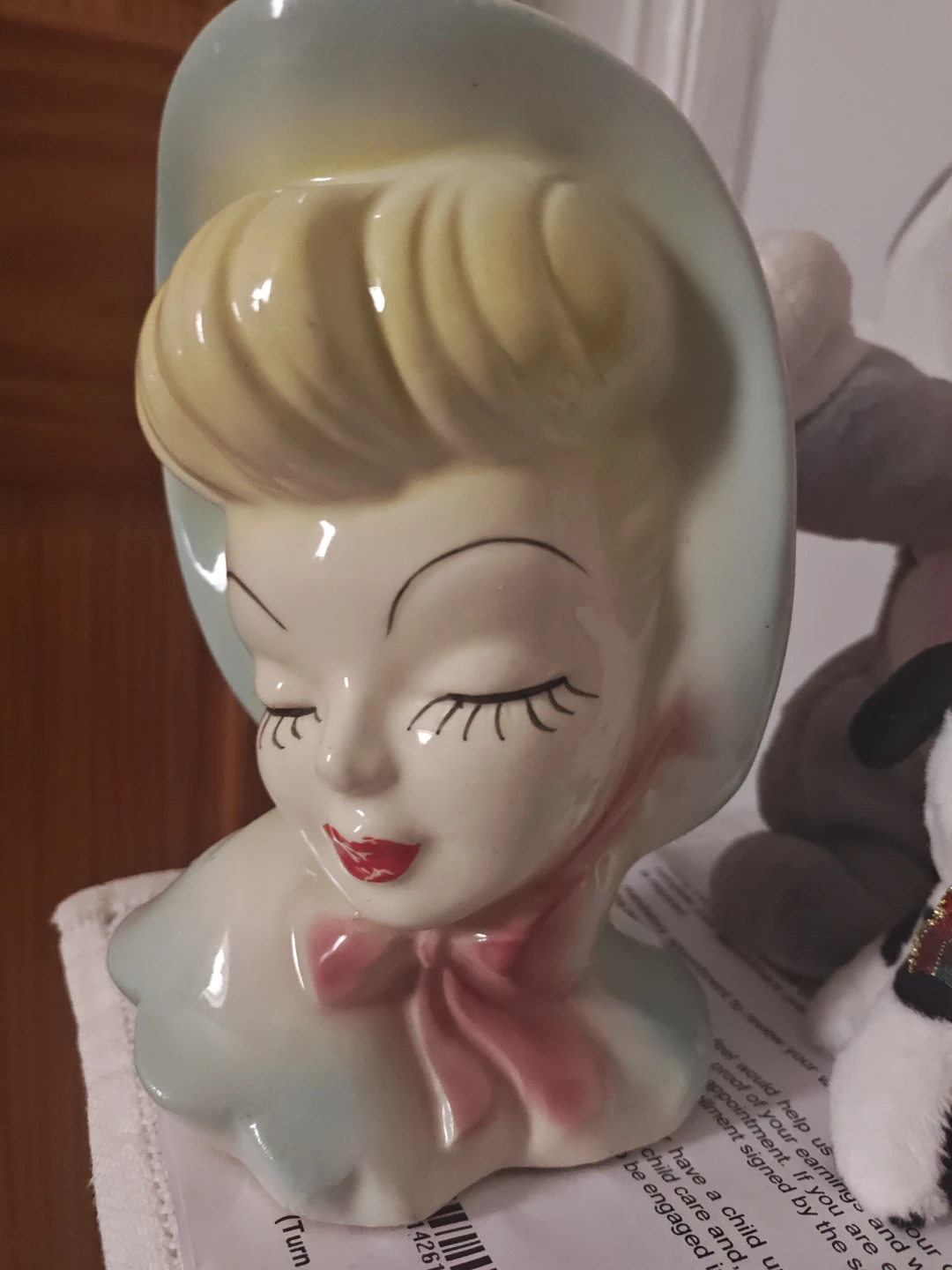 Lucy Ball Vintage Ceramic Lady Head Vase