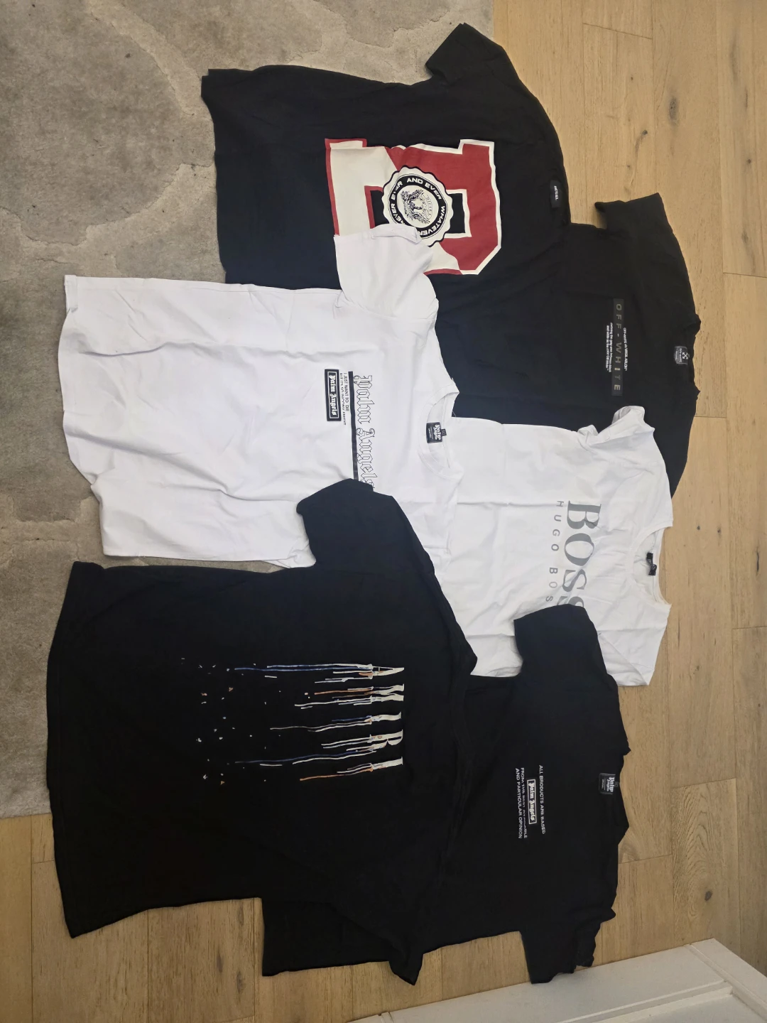 Used Medium Amiri diesel boss Palm Angels White T-Shirt