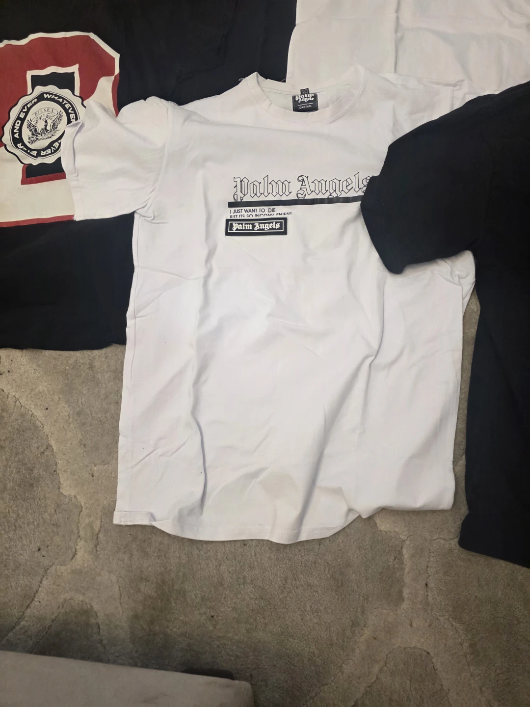 Used Medium Amiri diesel boss Palm Angels White T-Shirt - photo 5