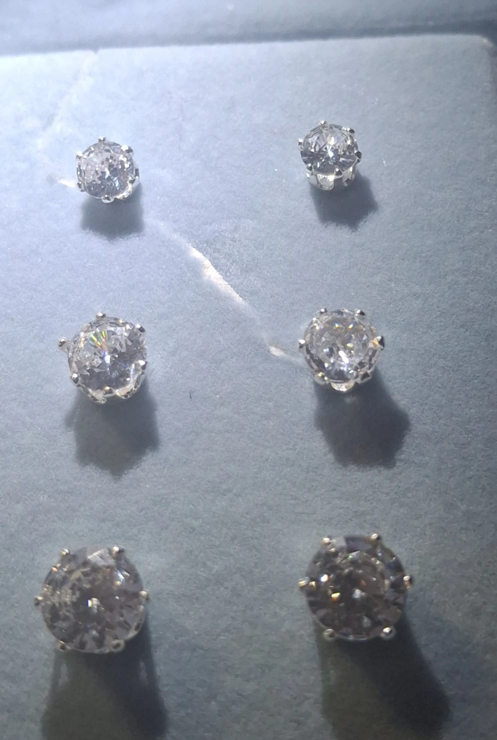 Fine Silver Plated Cubic Zirconia Earrings Set - photo 2