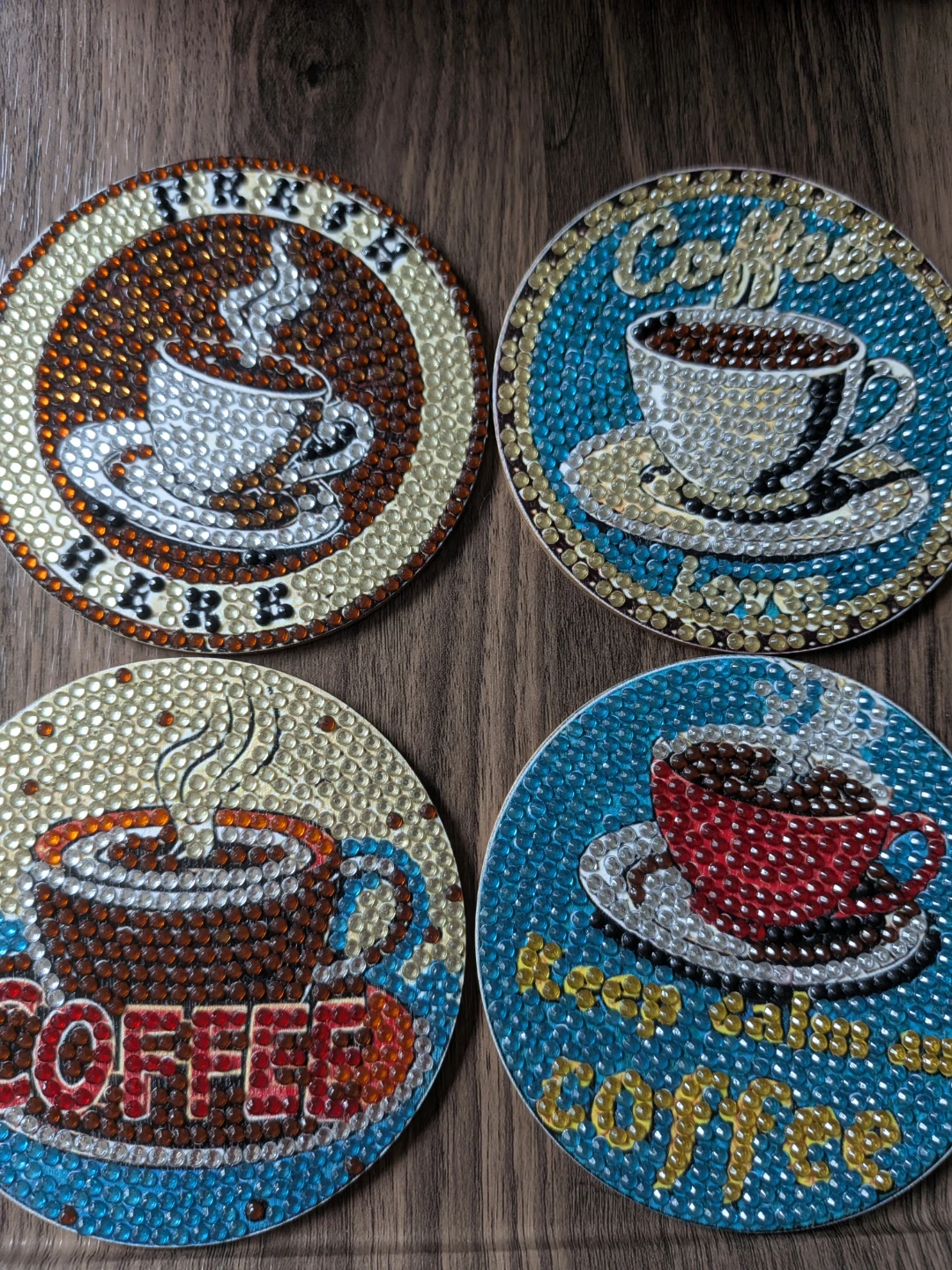 Diamond coaster set of 8
