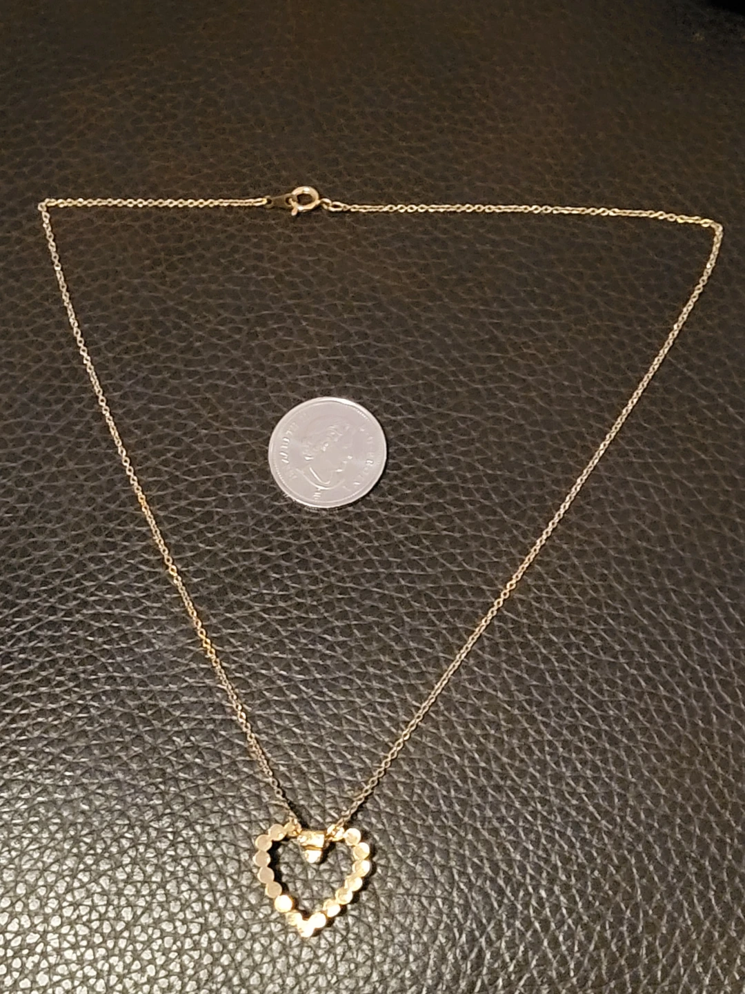 Gold-tone Heart Necklace with Pearls - photo 3