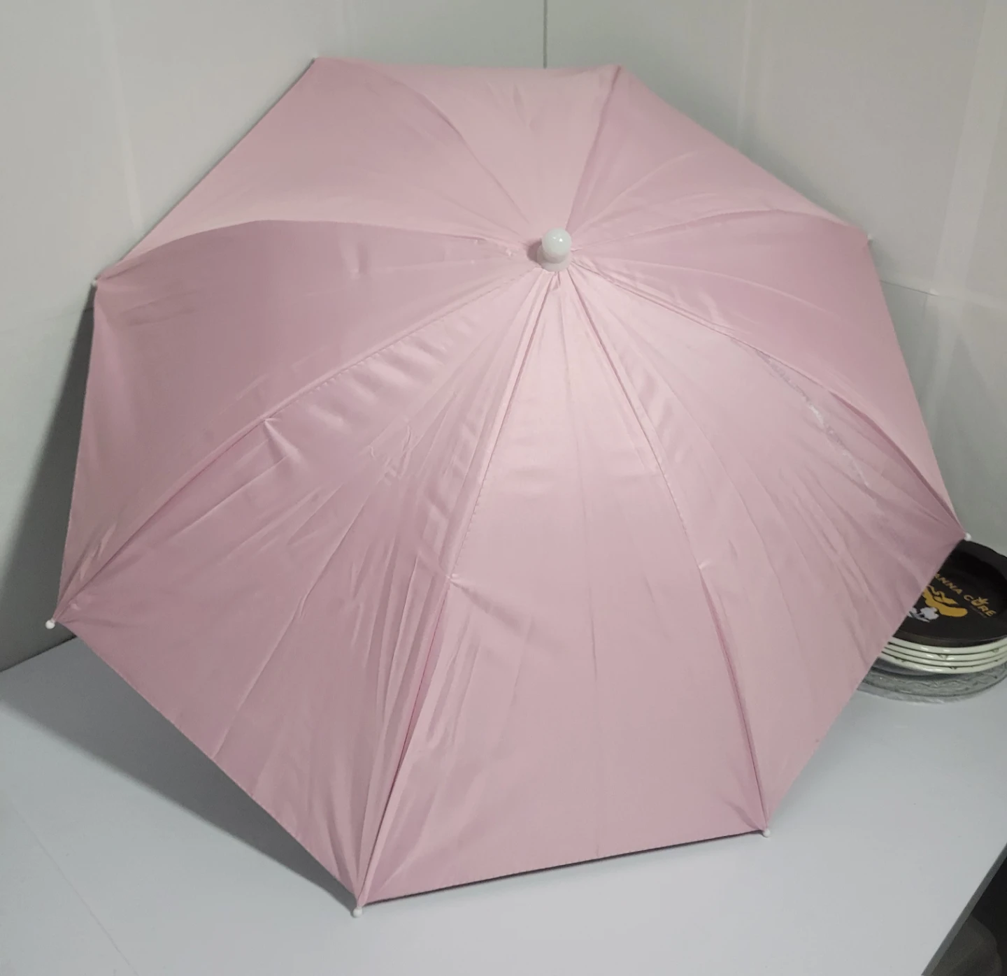 NEW Pink Hands-Free Headwear Umbrella