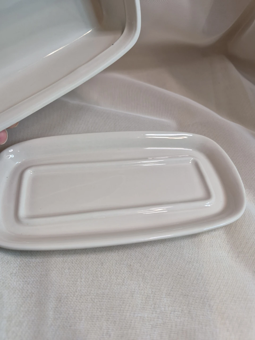 Vintage Corning 81-TY Off White Butter Dish w/Cover - photo 4