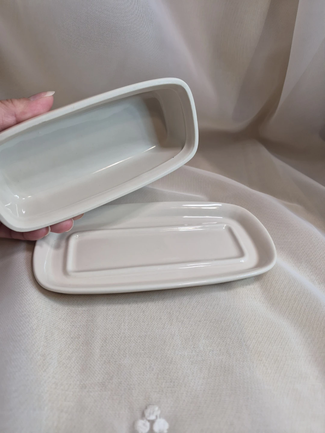 Vintage Corning 81-TY Off White Butter Dish w/Cover - photo 5