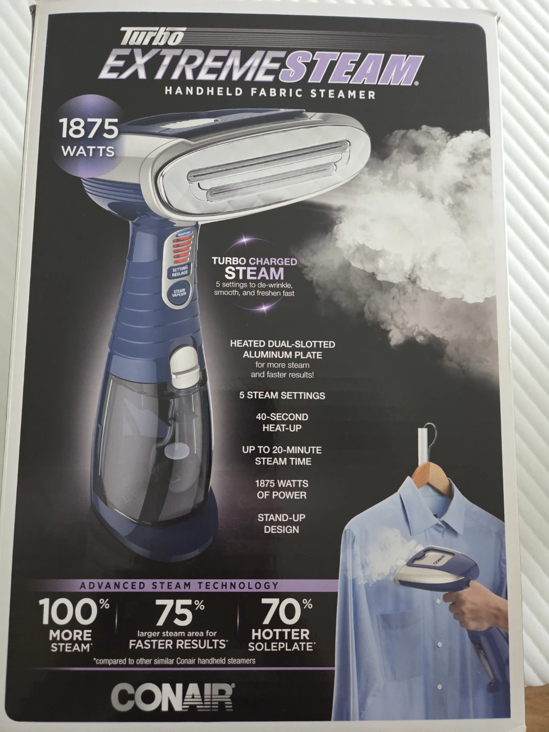 Conair Turbo ExtremeSteam Handheld Fabric Steamer - 1875 Watts - photo 2