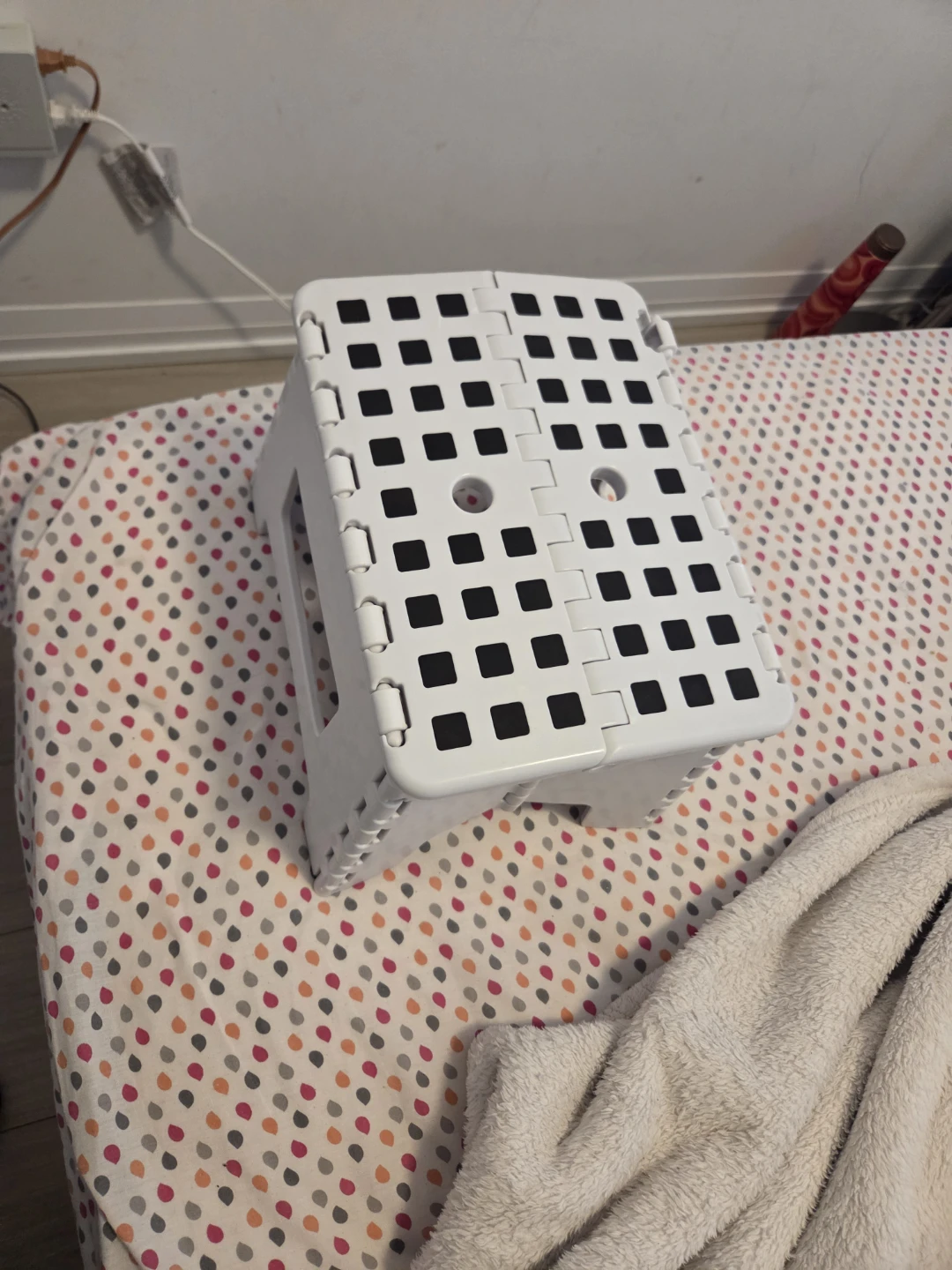 White Folding Step Stool