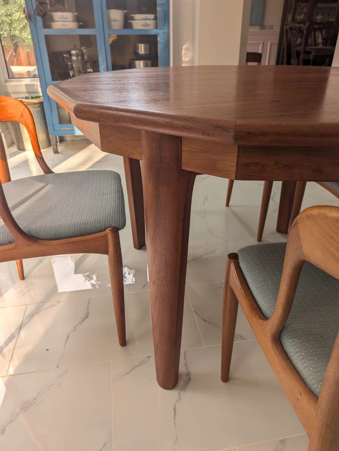 Mid Century Teak Extendable Dining Table - photo 5