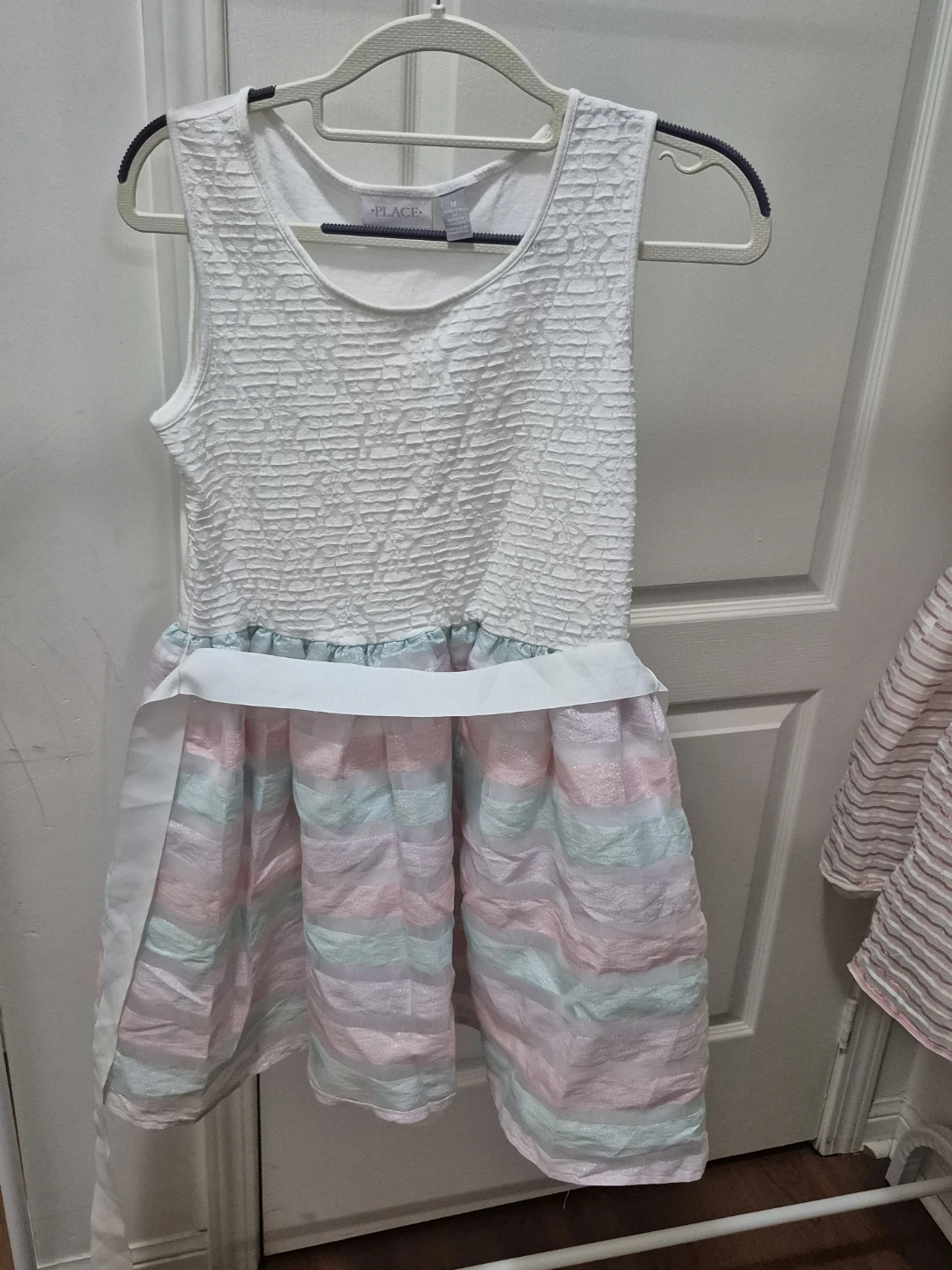 Girls' Dresses - Pink Sequins, Floral, Orange Ruffles, Striped - photo 2