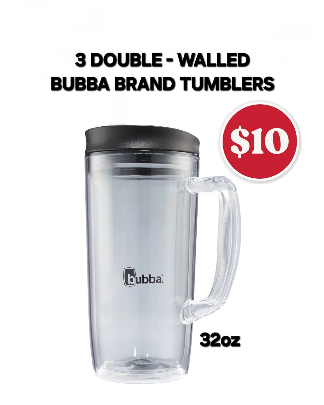 3 WATER TUMBLERS
