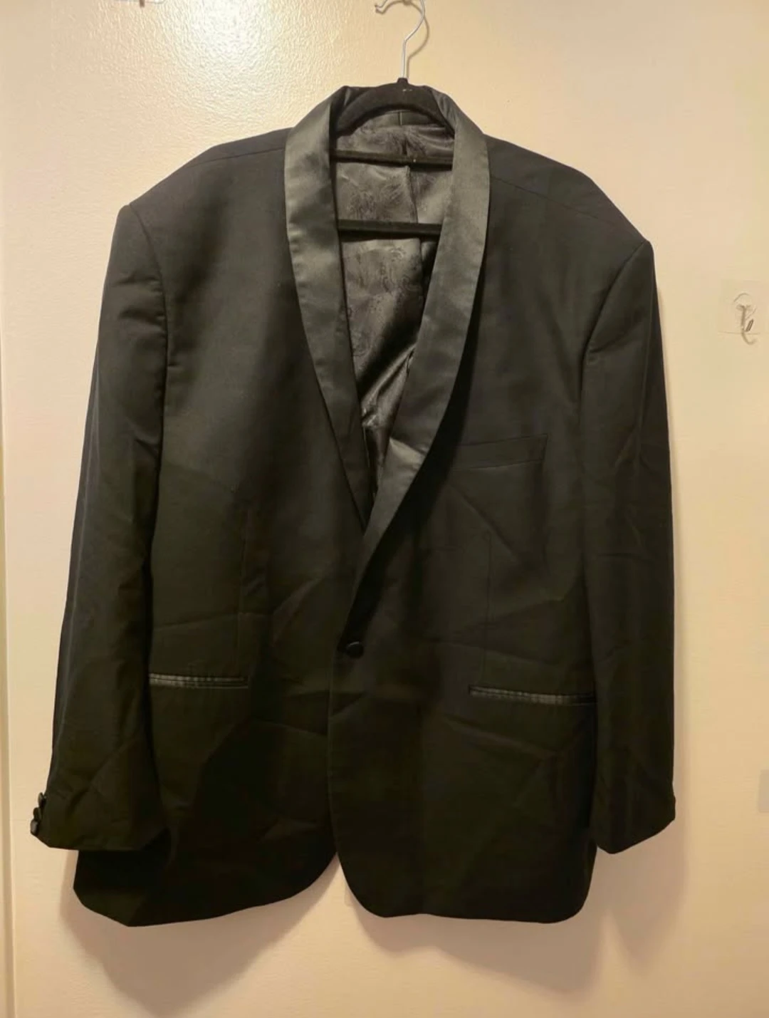 Black Tie Super 150's Wool Blend Suit Jacket size 54R