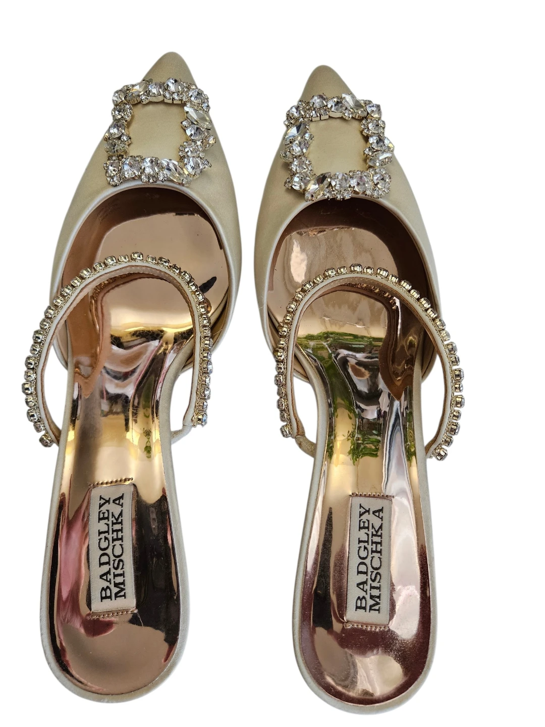 Badgley Mischka Flutter Pointed Toe Crystal Heels