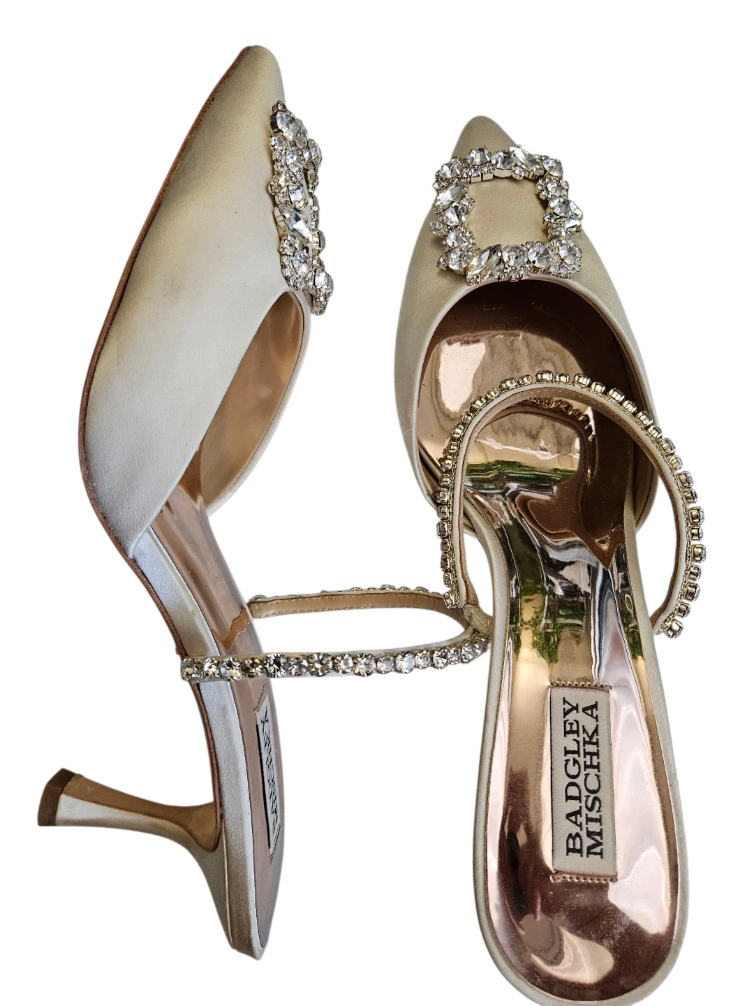 Badgley Mischka Flutter Pointed Toe Crystal Heels - photo 2