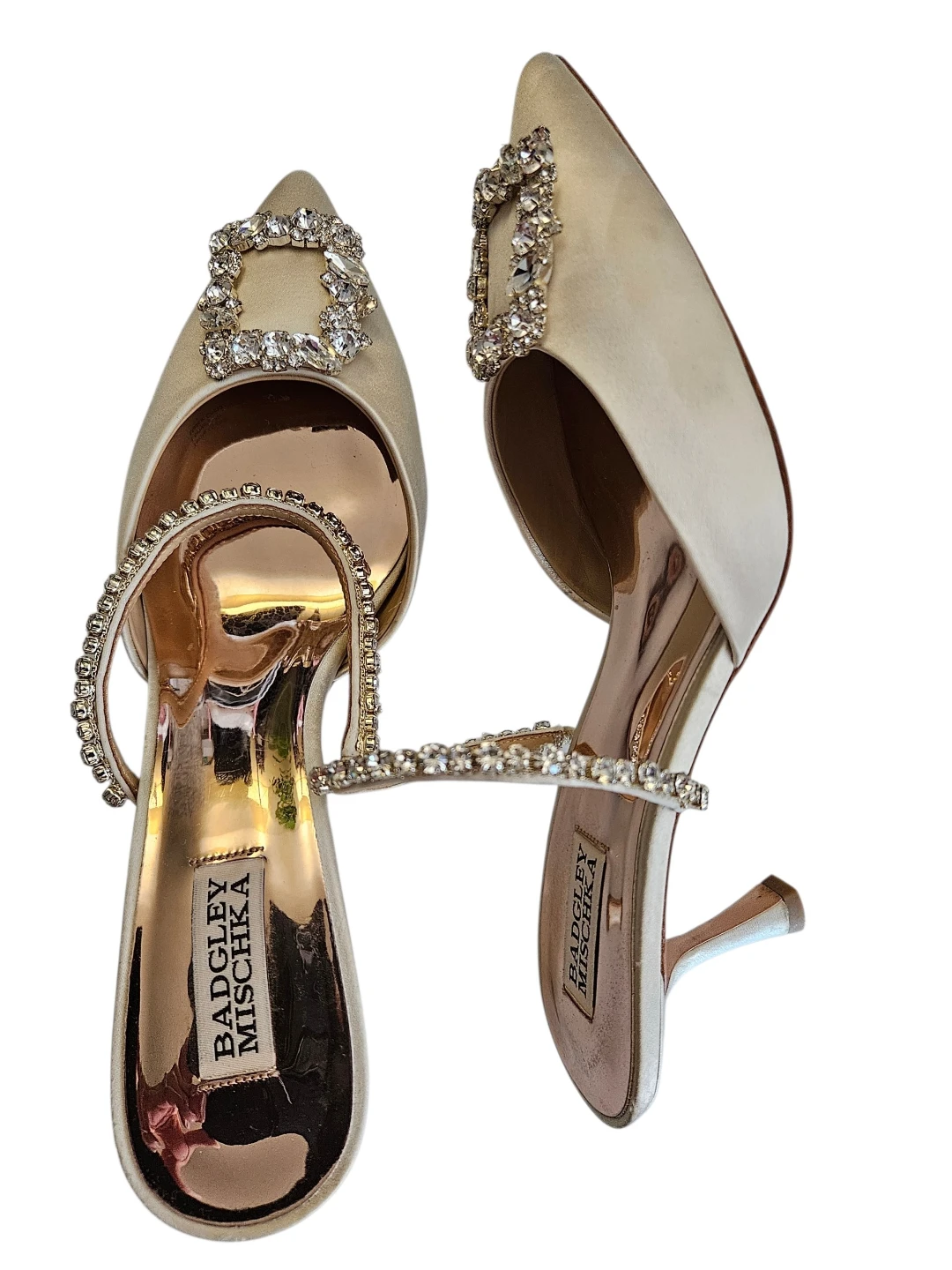 Badgley Mischka Flutter Pointed Toe Crystal Heels - photo 4