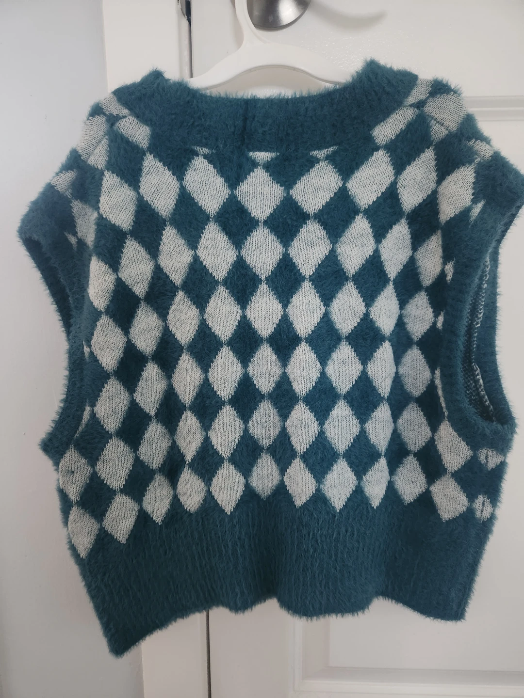 Turquoise + Grey Sweater Vest - photo 2